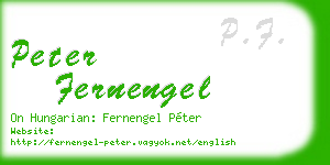 peter fernengel business card